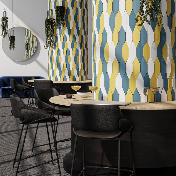 Rivestimento decorativo 3D Vektor White